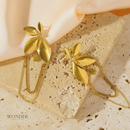 Brinco Florinda, aço inoxidável, dourado.
