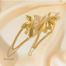 Brinco Florinda, aço inoxidável, dourado.