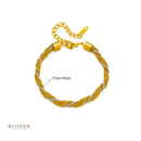 Pulseira Alma, aço inoxidável, prata e dourado.