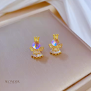 Conjunto Jolie, aço inoxidável, coroa princesa, colar e brinco.