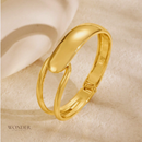 Pulseira Mia, dourado, assimétrico de gota d''água, design elegante e minimalista de alta qualidade.