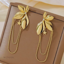 Brinco Florinda, aço inoxidável, dourado.