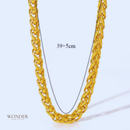 Conjunto Gabriela, aço inoxidável, cor ouro trigo, colar e pulseira.