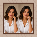 Conjunto Gabriela, aço inoxidável, dourado, formato  trigo, colar e pulseira.